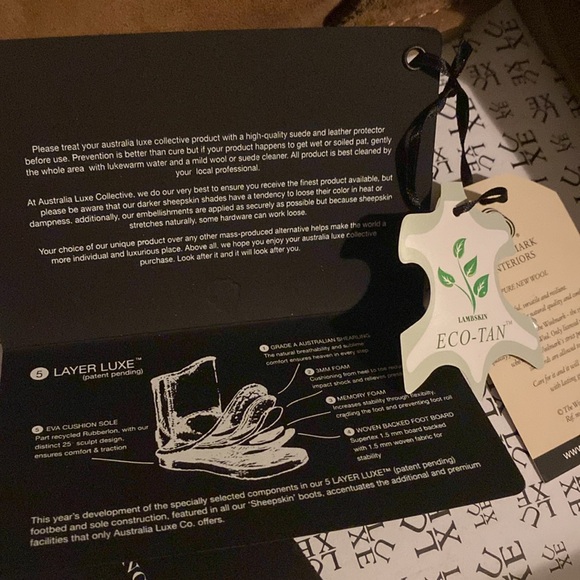 EUC [Australia Luxe Collective] Pistol Brown Studded Sheepskin Boots w/ Box W 5 - Picture 14 of 16